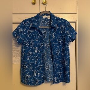 Kim Rogers Blue Floral Blouse